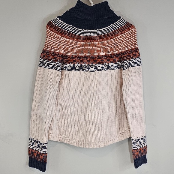 Madewell Wool-Blend Fuzzy Fair Isle Turtleneck Sweater Sz. Medium - Picture 5 of 9